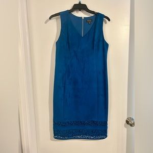Thalia Sodi dress, Large, Rich teal color. Stretchy, soft velvet like fabric.